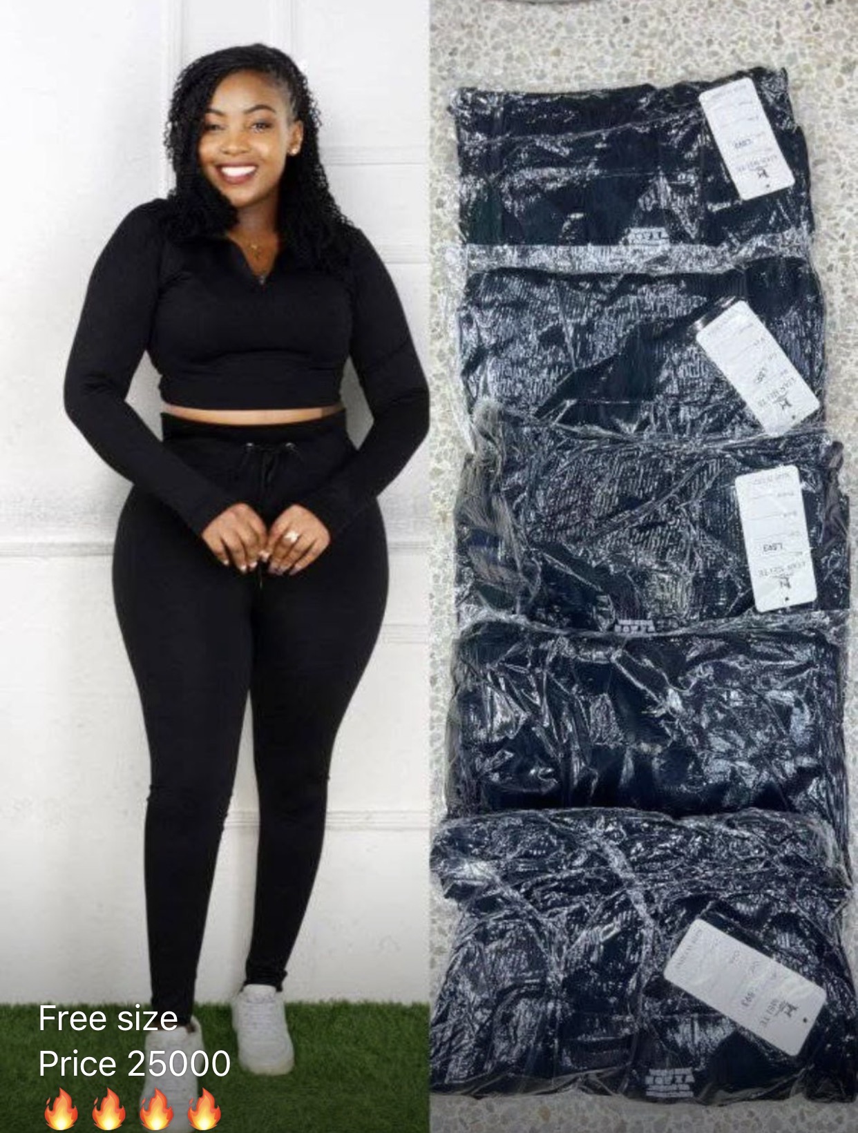 Skin tight Black in Color