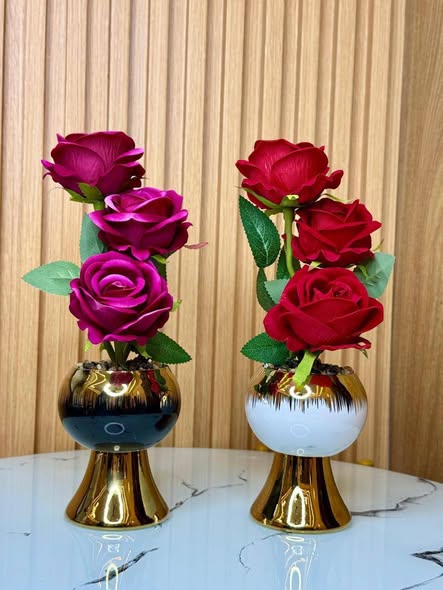ROSE CUP SHINGO GOLD POTTEF FLOWER 🌹