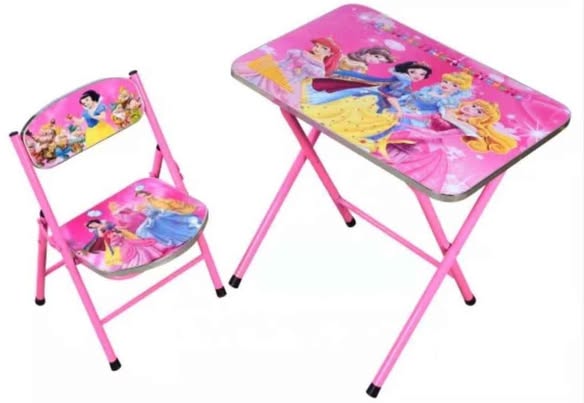 Meza na Viti vya Watoto yenye Michoro ya Katuni