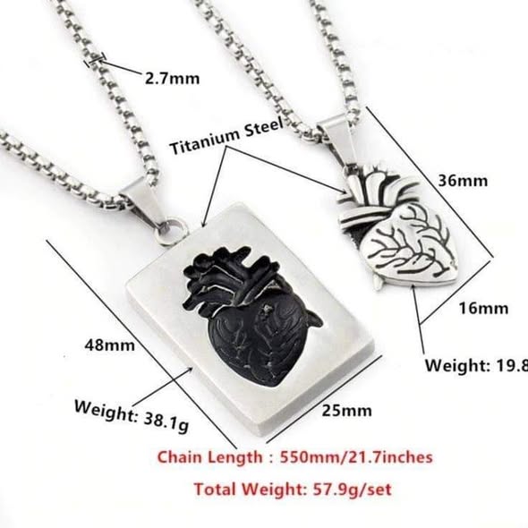 Heart couples Necklace