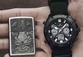 GOLDEN HOUR STAINLESS STEEL WATCH